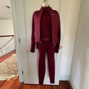 Nike Aeroloft Jacket, Nike Pro Dri-Fit Top and Bottom Set of 3. XS